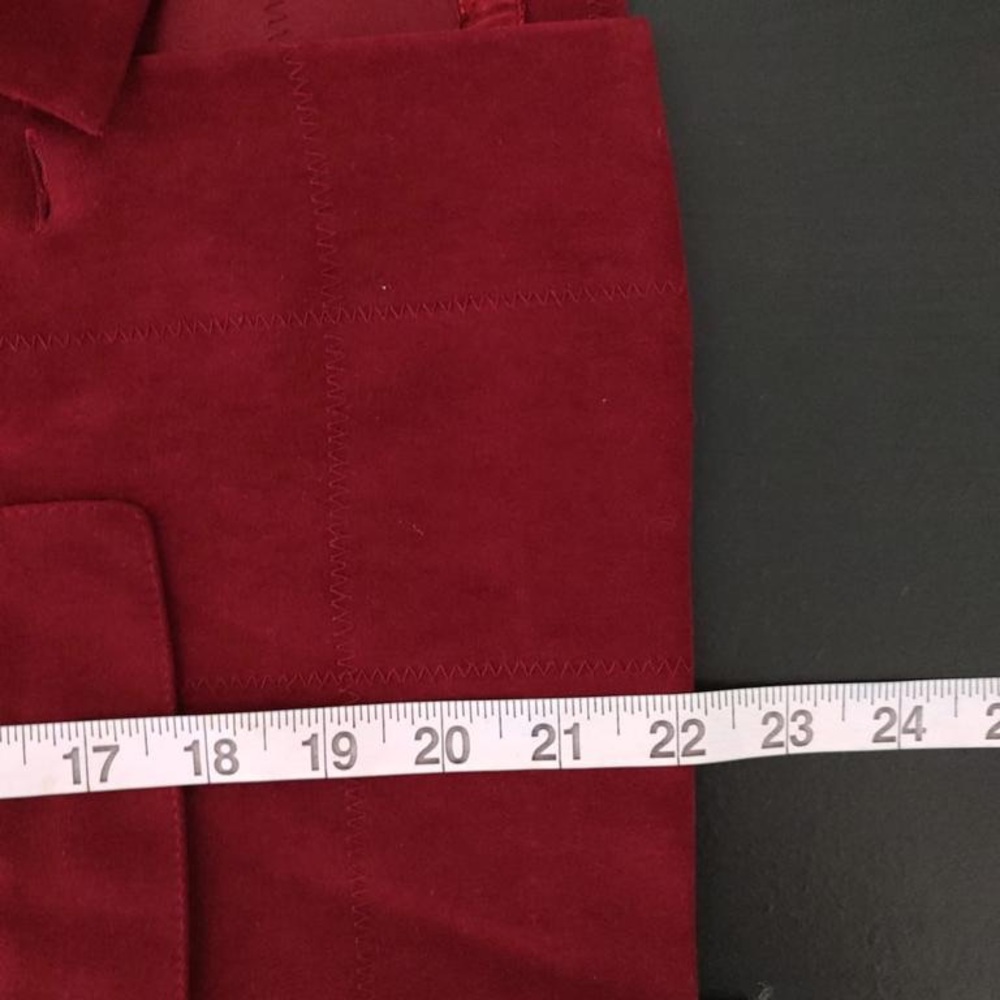 Talbots Sz.10 Jacket Woman’s Red Button Up Long S… - image 7